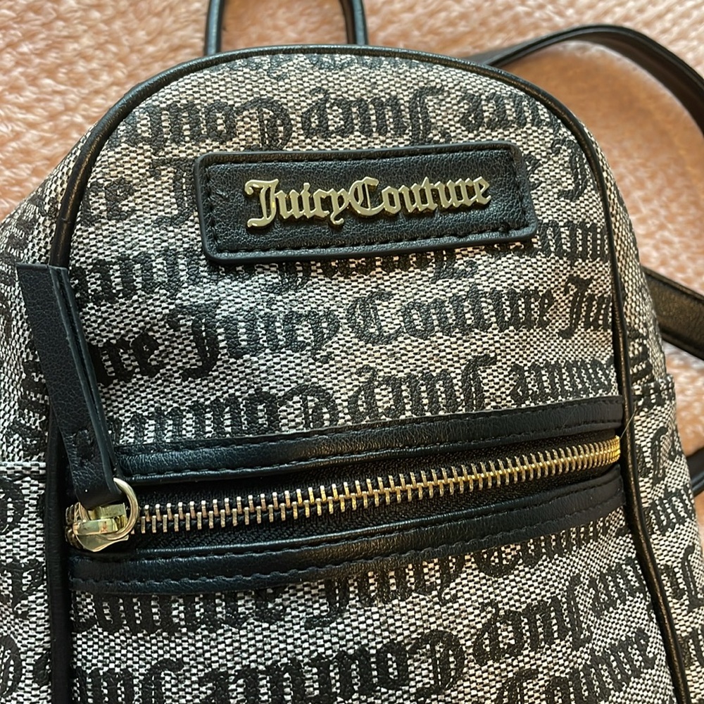 Juicy Couture Black and Gray Logo Backpack - Picture 2 of 16